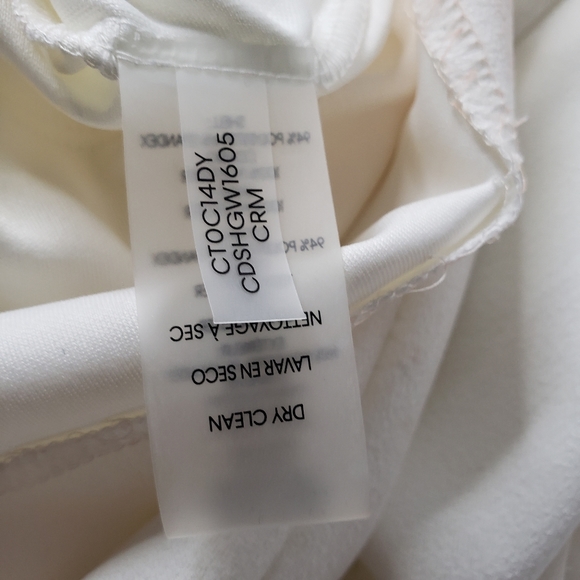 Calvin Klein Petite Women's Bell Sleeve cream lined dress - Picture 4 of 8